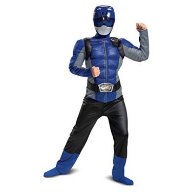 Imagem de Fantasia infantil clássica Blue Ranger Beast Morphers, Azul, M (7-8)