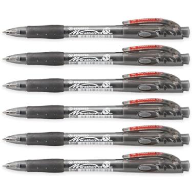 Imagem de STABILO Marathon - Caneta esferográfica retrátil - fina - pacote com 6 (preta)