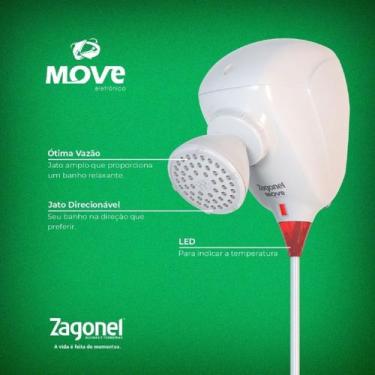 Imagem de Ducha 220v Move Eletronica 7500w   Zagonel, 7500W, 220V
