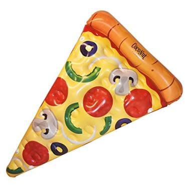 Imagem de Boia de piscina Coconut Outdoor Deluxe Pizza Slice – Jangada inflável – boia de espreguiçadeira durável de longa duração e brinquedo aquático – Decoração divertida para festas, eventos – Idades a