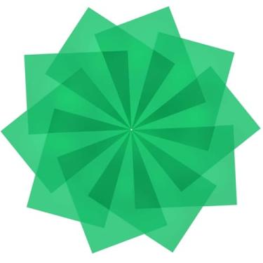 Imagem de SouilGoal Pacote Com 10 Filtros De Gel Para Iluminação - Sobreposições Coloridas, Correção Iluminação, Folhas Plásticas Transparentes Coloridas Paisagem Natal, Led Ou Leitura (Verde)