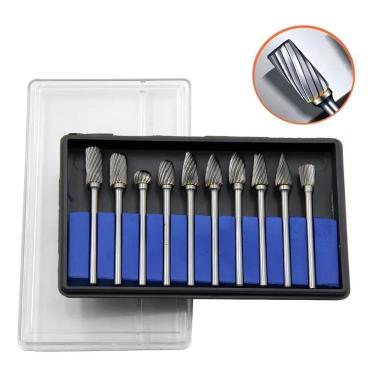 Imagem de Lima E Fresa Rotativa Metal Duro Tungstênio Dremel 10 Peças