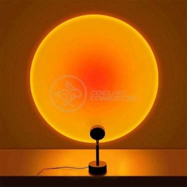 Imagem de Mini Ring Light Sunset Projetor Luminária Vermelho