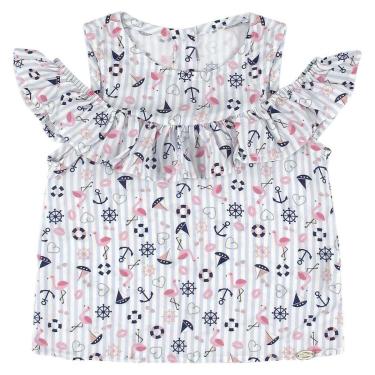 Imagem de Blusinha Infantil Look Jeans Viscose Estampada - 01 - UNICA-Feminino