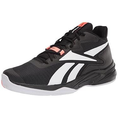 Imagem de Reebok Tênis de basquete masculino More Buckets, Preto/branco/laranja flare, 9