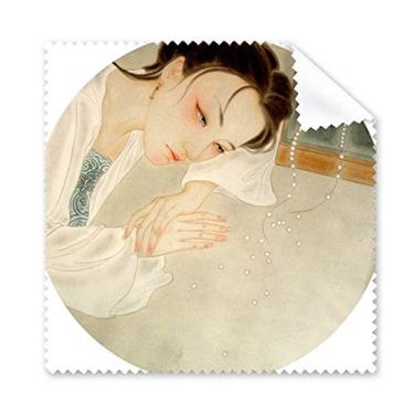 Imagem de Pano de limpeza de beleza tradicional chinês branco pano de limpeza para tela de telefone limpador de óculos 5 peças