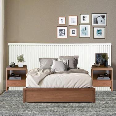 Imagem de Cabeceira Ripada Casal/Queen/King 240cm Casablanca Branco