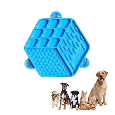 Imagem de Comedouro Lambedor Interativo Labirinto Lento e Educativo Com Diferentes Texturas - Enriquecimento Ambiental - Tapete de Lamber - Brinquedo Anti-Ansiedade - Para Cães e Gatos - Lambe Lambe - Petiko