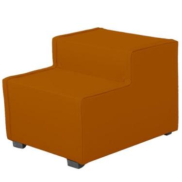 Imagem de Escada Estofada 2 degraus para Cachorro Gato e Maca de Estetica Suede 