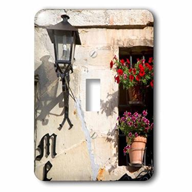 Imagem de 3dRose lsp_209975_1" Vasos de flores de janela na vila de Santillana Del Mar, Cantábria, Espanha interruptor único