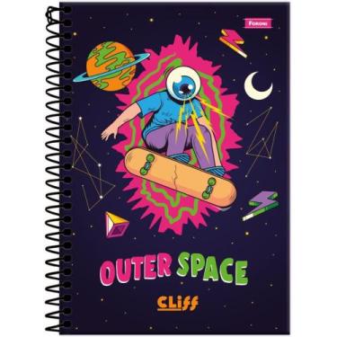 Imagem de Caderno Espiral 20X1 Capa Dura CLIFF Masculino 320 Folhas Pacote com 2