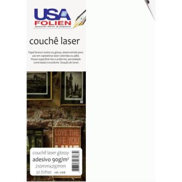 Imagem de Papel Fotográfico Laser A4 GLOSSY Couchê Adesivo 90G - Pacote com 50 F