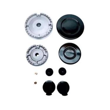 Imagem de Queimador Espalha Chama Botão Fogão Cooktop Fischer 2 Bocas