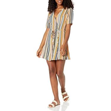 Imagem de Speechless Vestido feminino de manga curta, Várias listras macias, M