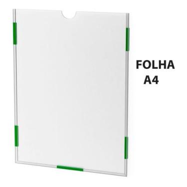 Imagem de Display Parede Porta Folha A4  Modelo Acrílico  1 peça - Evolution