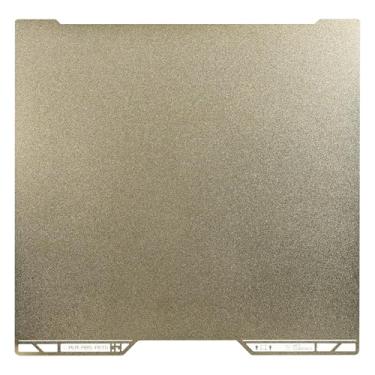 Imagem de Plataforma PEI magnética de aço com mola H2D, placa flexível texturizada dourada dupla face para impressora 3D combo Bambu Lab H2D/H2D, 355 x 346 mm