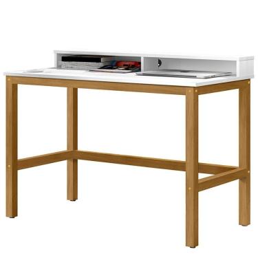 Imagem de Mesa Escrivaninha California 110 Cm Branco Nature Tebar Branco Nature