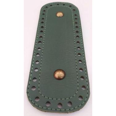 Imagem de Base retangular para bolsa de crochê 7 cm x 20 cm cor verde - Viva Art