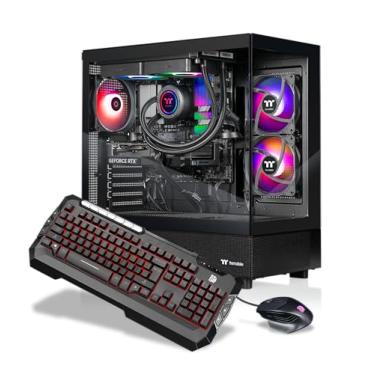 Imagem de Thermaltake LCGS View 5860T-270 Desktop para jogos (AMD Ryzen™ 7 5800X3D, memória ToughRam DDR4 3600Mhz 32GB RGB, NVIDIA® GeForce RTX™ 5060 Ti 8GB, 1TB NVMe M.2, WiFi, Windows 11) V27B-B55K-56T-LCS