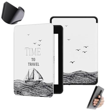 Imagem de GUKSRASO Capa para 6" Kindle 11ª Geração (2024/2022, Modelo: C2V2L3/RS23CV) - Despertar/Suspender Automático Inteligente,Material TPU e Alça de Mão