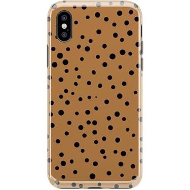 Imagem de Capa para celular Casely para iPhone Xs Max – Spot On | Capa com estampa de animais pontilhados – Cobertura de 360 graus para o seu telefone – Recortes precisos, proteção de câmera de aba elevada de 1 mm – Clássico