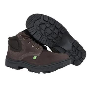 Imagem de Botina Segurança Amarrar Nobuck Cafe União - Vulcabras