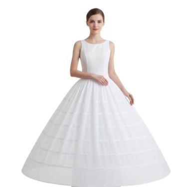 Imagem de Crinolina 8 Aros Saia Anágua para Vestido de Noiva Longo - anjo da mam