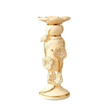 Imagem de CFGH6FDF Castiçal de cerâmica criativo castiçal luxuoso mesa de jantar modelo decoração de quarto ornamentos suporte de vela suporte à luz de velas