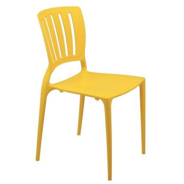 Imagem de Cadeira Tramontina Manu Empilhável Amarelo Em Polipropileno