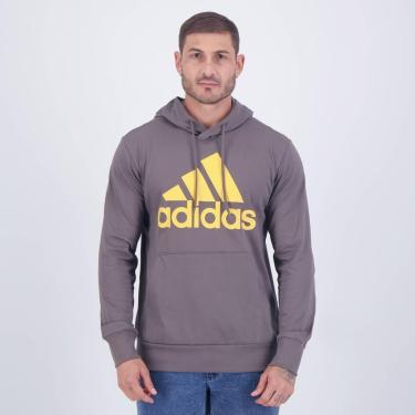 Imagem de Moletom Adidas Big Logo Com Capuz Cinza-Masculino