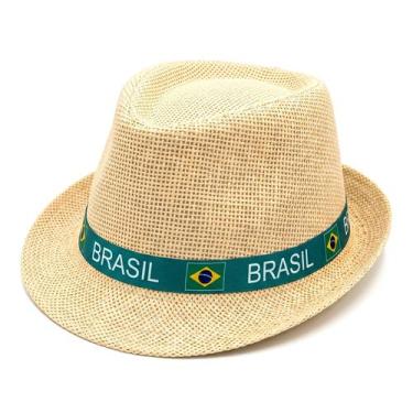 Imagem de Kit 4 Chapéus Panamás Do Brasil Malandrinho Para Torcedores Eventos E 