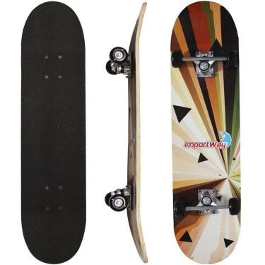 Imagem de Skate Infantil 31´´ Iniciante Montado Completo Masculino Feminino Importway BW-014 Estampado