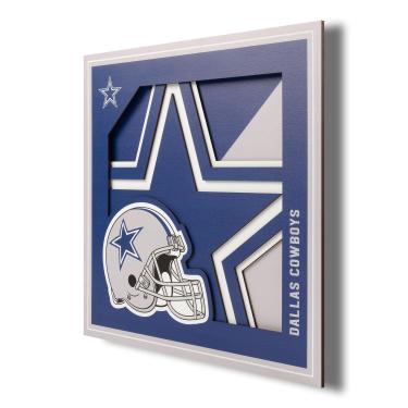 Imagem de YouTheFan Arte de parede série logotipo 3D Dallas Cowboys - 12x12