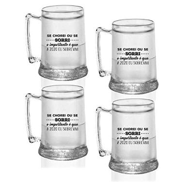 Imagem de Kit 4 Canecas Gel Personalizadas Se Chorei ou se Sorri