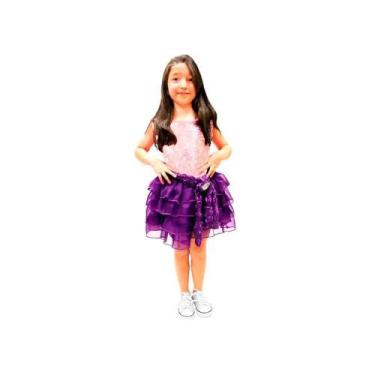 Imagem de Fantasia Violetta Rubies Infantil Paetê Rosa E Roxa Disney