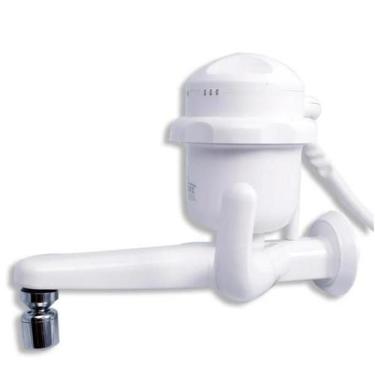 Imagem de Torneira Elétrica Fame 220v 5400w Quente Cozinha Parede Reta, Branco