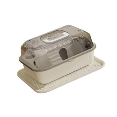 Imagem de Generic HAMSTER HOUSE PEQUENO ANIMAIS CASA de ENTREGADO VENTAÇÃO de INÍCILA CABINE CABINE HAMSTER CASO AO ANTERIOR CAGA DO SLEEMENTO de INÍCILA, Branco