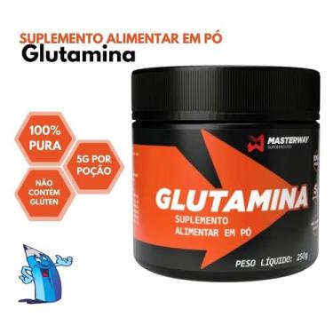 Imagem de Glutamina 100% pura suplemento alimentar em pó 250g masterway