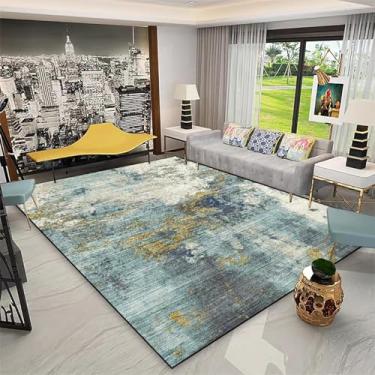 Imagem de Tapetes geométricos modernos de cores claras para sala de estar, decoração de casa, tamanho grande, tapetes macios para quarto e sala de estar (200 x 300 cm, 78,7 x 118 pol./flanela-9)