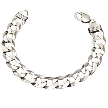 Imagem de Pulseira Italiana Grumet Flat 13mm Prata 925