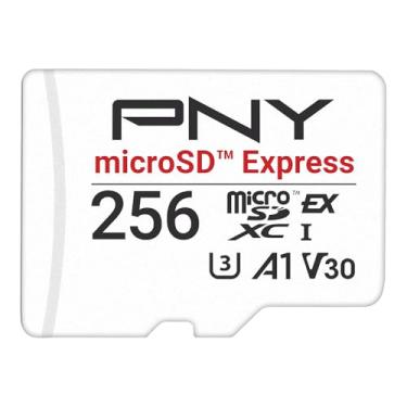 Imagem de Cartão de memória flash PNY microSD Express 256GB UHS-I U3 V30 A1 microSDXC, até 890 leituras e até 750 gravação, ideal para dispositivos compatíveis com microSD Express como Nintendo Switch 2