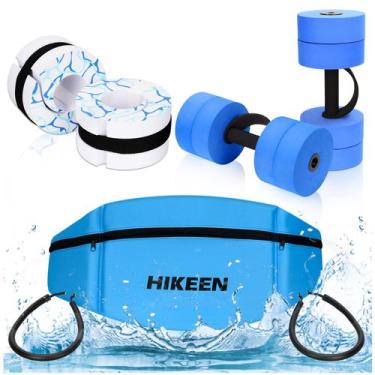 Imagem de Aeróbica aquática, piscina, equipamento de ginástica, conjunto para ca