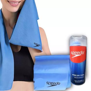 Imagem de Toalha Secagem Rápida Speedo Speed Natação Esportiva, Azul