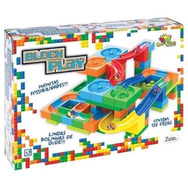 Imagem de Pista Bloco de Montar Labirinto Bolinhas de Gude