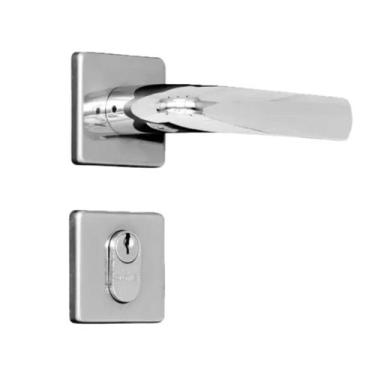 Imagem de Fechadura Viena 2025/04 Externa 40mm Roseta Quadrada Cromado Hela