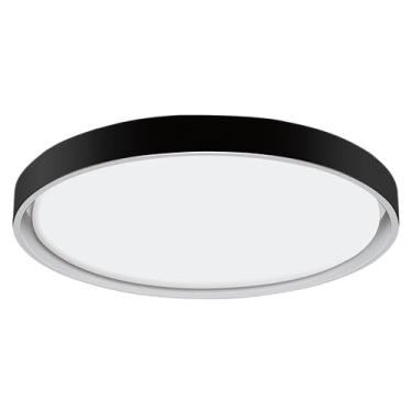 Imagem de Plafon Led Montana Preto E Branco Ø51Cm Redondo 3000K/4000K/6000K 48W Ly-8762L Pt+Bc