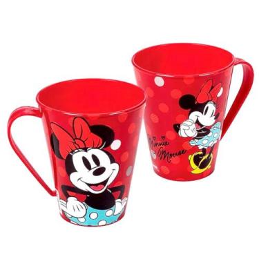 Imagem de Caneca da Minnie Xícara Plástica 360ML para Suco e Café - Kit 2 Unidad