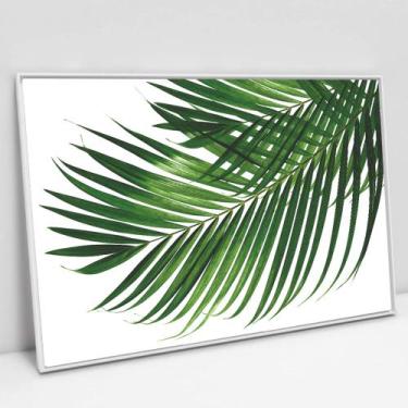 Imagem de Quadro Decorativo Folha Palmada Verde em tela Canvas - TaColado, 60 x 