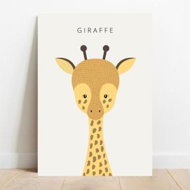Imagem de Placa Decorativa Escandinavo Giraffe - TaColado., 15x21cm