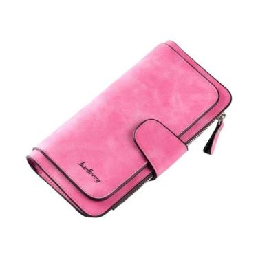 Imagem de Carteira Feminina De Couro Grande Capacidade, Porta-Moedas Tripartido 